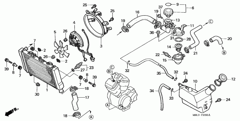 Fluid Radiator Fan Tank