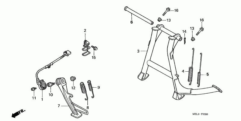 Frame Stand Center Side
